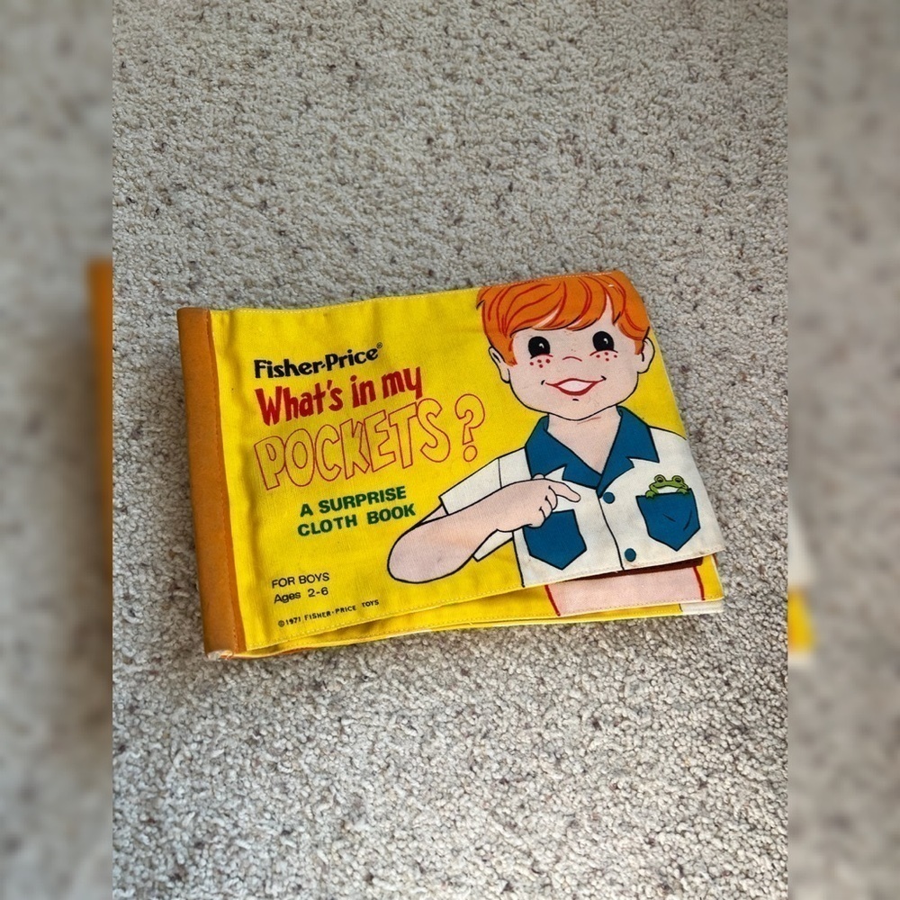 Vintage Fisher Price What’s in my Pocket cloth books